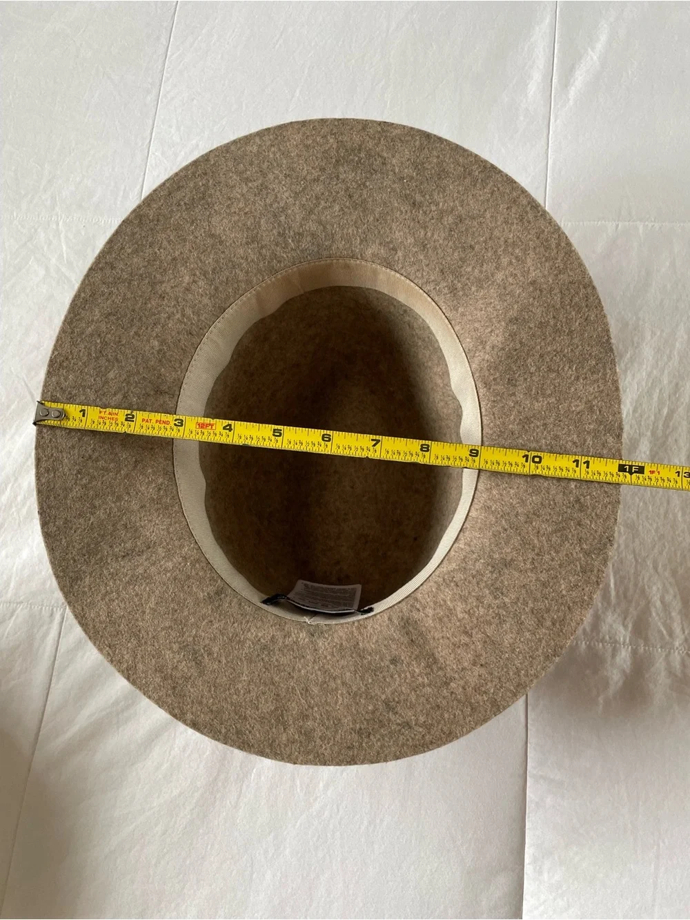 Banana Republic Oat Color Wool Felt Wide Brim Fedora Hat S/M Boho Panama Rancher